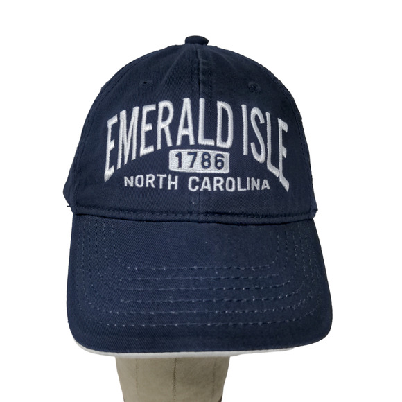 Wings Emerald Isle North Carolina Strapback Hat Blue Adjustable Embroidered - Picture 1 of 11
